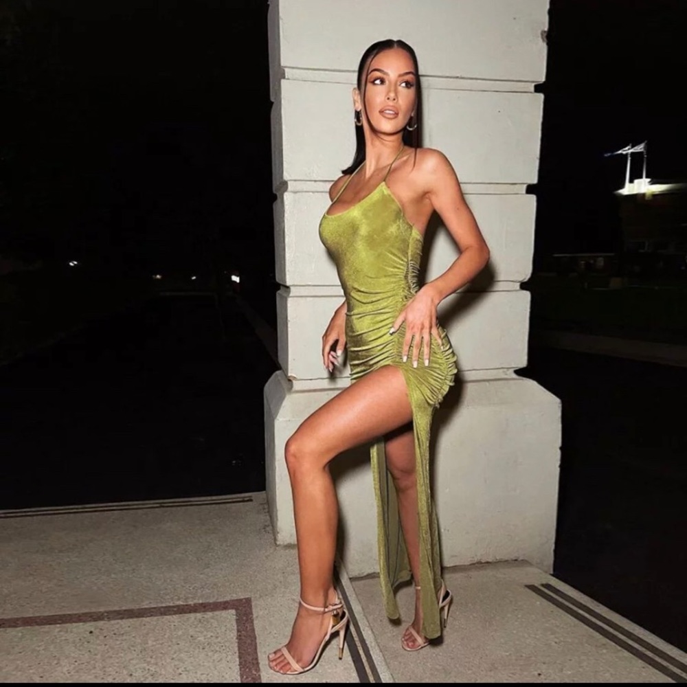 Green olive dress